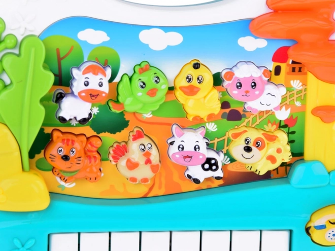 Interaktivní hudební hračky pianino se zvířátky