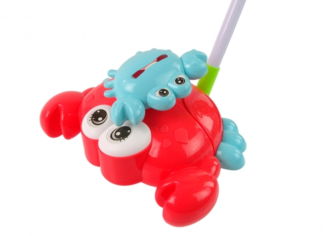 Svítící Krab Pchací Hračka S Hudbou