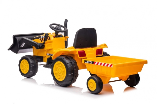 Bateriový traktor s přívěsem S617 žlutý