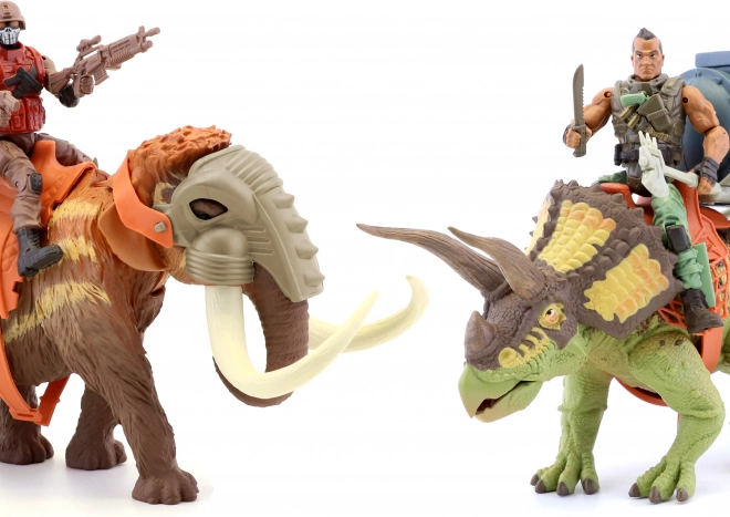 Set vojáků na dinosaurech 25 cm