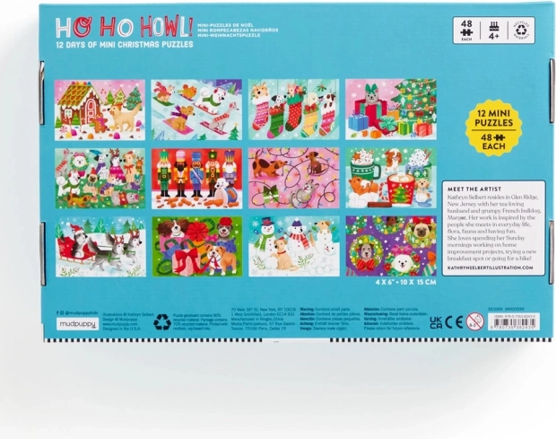 Předvánoční odpočítávání Puzzle sada 12 ks