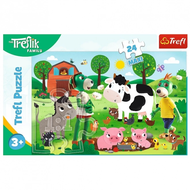 Puzzle Rodina Treflíků Trefliki na vsi
