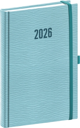 Denní diář Notique Rivoli 2026 světle modrý 15 x 21 cm
