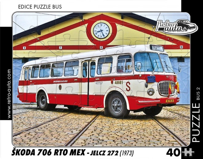 Retro-autobus skládanka Škoda 706 RTO MEX (1973)