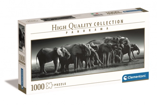Panorama Puzzle Stádo Slonů