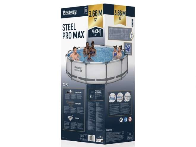 Bestway Steel Pro Max bazén 6,473L 366x76 cm s čerpadlem a filtrem