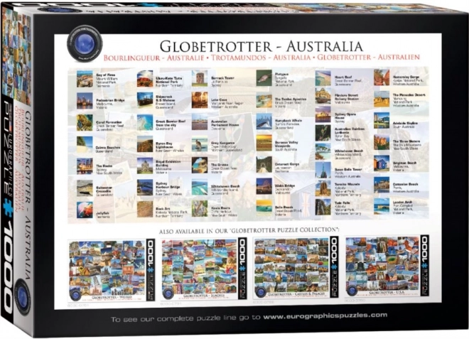 EUROGRAPHICS Puzzle Světoběžník - Austrálie 1000 dílků