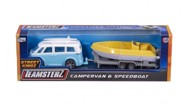 Teamsterz karavan s přívěsem a lodí