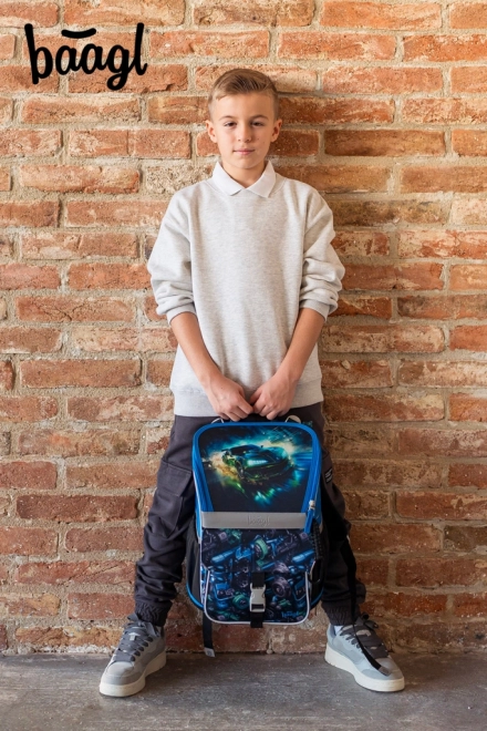 BAAGL 3 SET Zippy Závodní auto: aktovka, penál, sáček