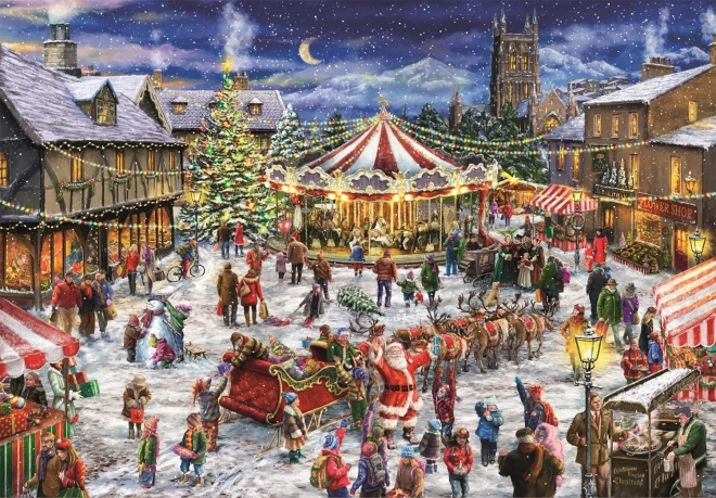 CLEMENTONI Puzzle Vánoční trhy 1500 dílků