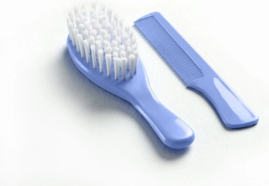 Sada kartáče a hřebenu na vlasy pro miminko Baby Blue