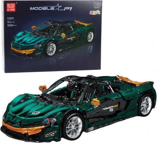 Stavebnice Sportovní Auto Zelené 1:8 P1 3268 ks