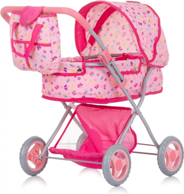 Hluboký kočárek pro panenky Dora Butterflies