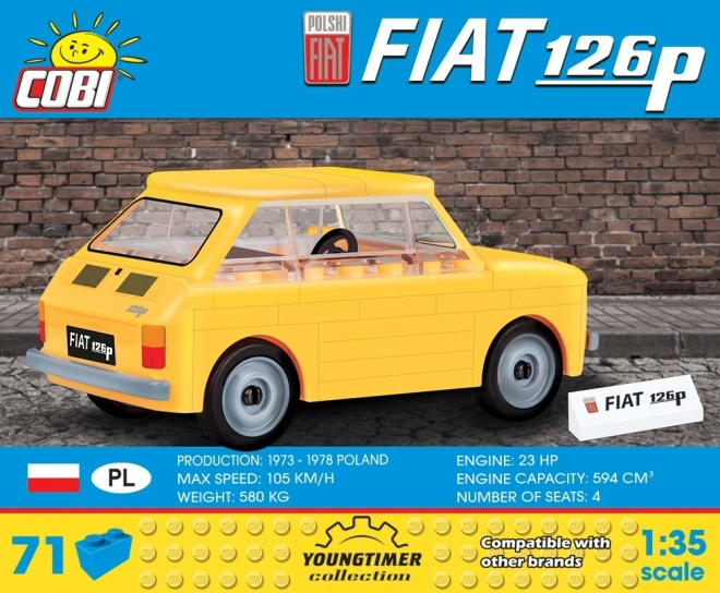 Stavebnice 71 prvků Polski Fiat 126P