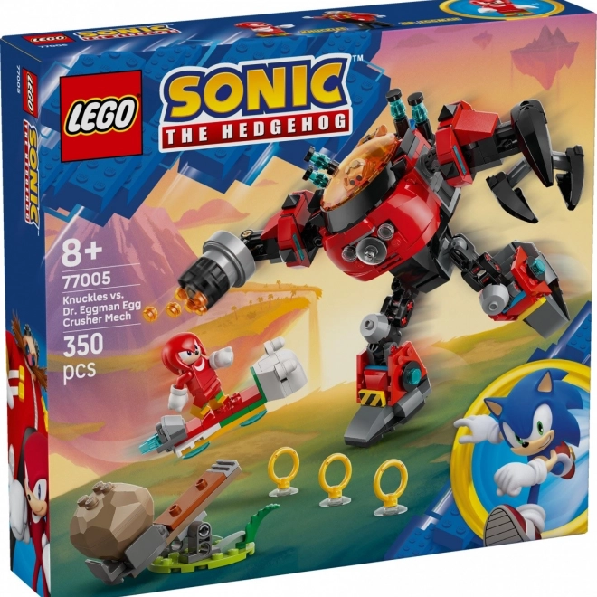 Kostky Sonic Knuckles proti Dr. Eggmanovi v Mechu Egg Crusher