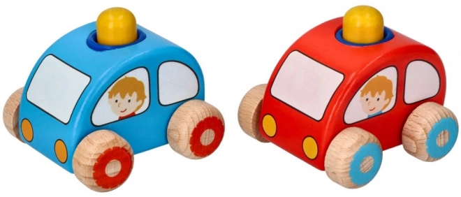 Červené auto s klaksonem