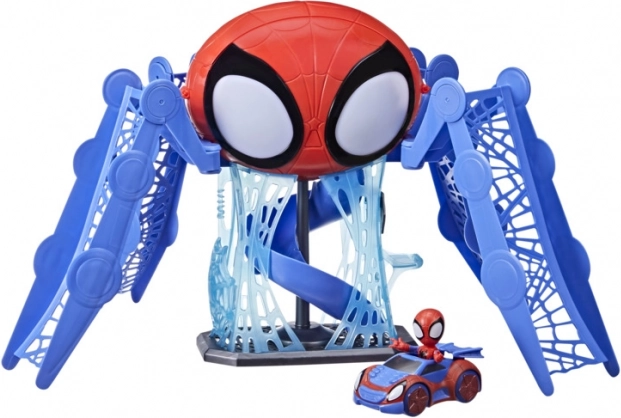 Pavoučí základna MARVEL SPIDEY AND HIS AMAZING FRIENDS s figurkou a motorkou