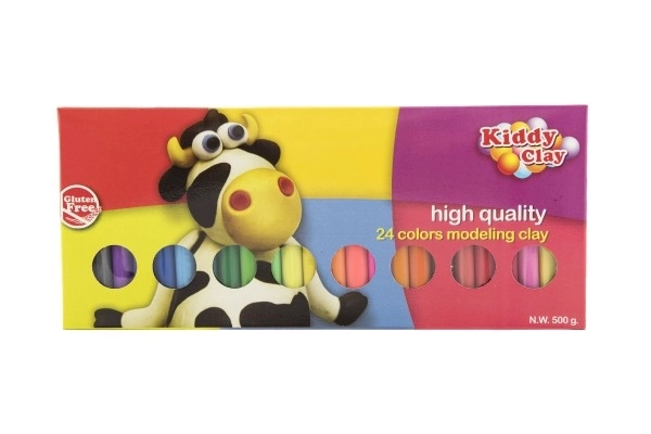 Modelína Kiddy Clay 500g – 24 barev