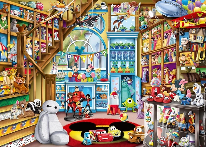 Puzzle 1000 dílků Disneyho svět