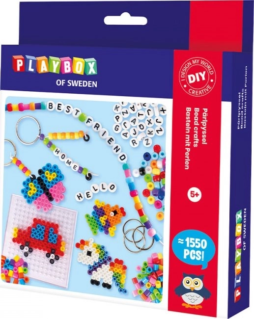PLAYBOX Zažehlovací korálky Sada Korálky, náramky, přívěsky 1550ks