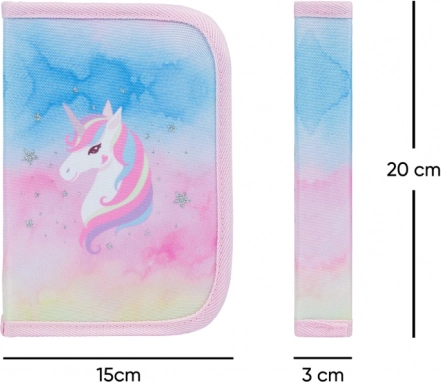 Set 3 BAAGL Zippy plus Rainbow Unicorn: aktovka, penál a sáček