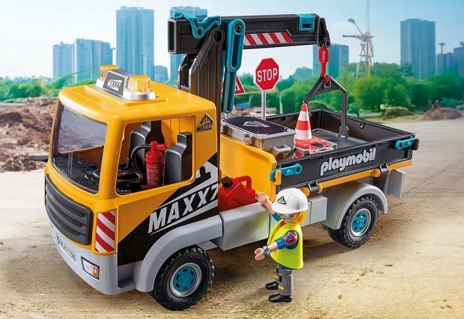 Playmobil Stavební nákladní vůz s jeřábem