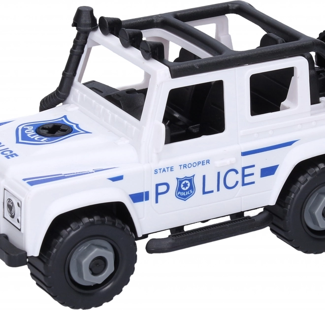 Auto džíp policie šroubovací 17,5 cm