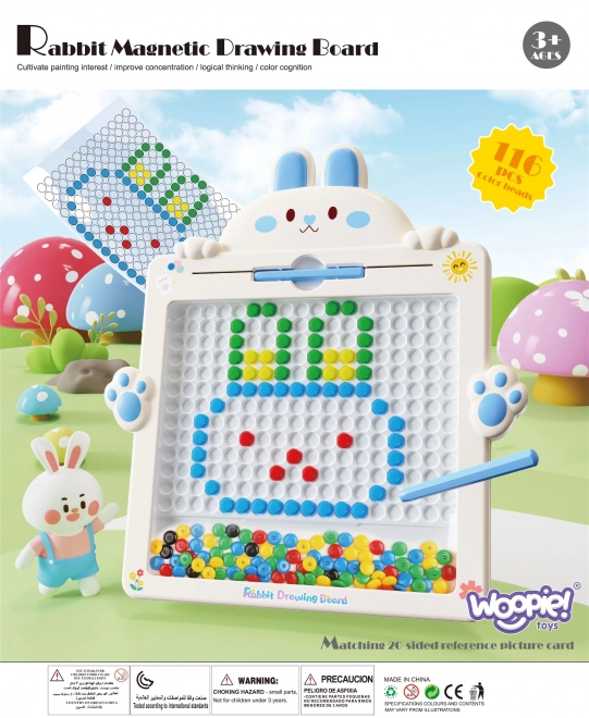 Magnetická tabule pro děti Montessori MagPad Králík