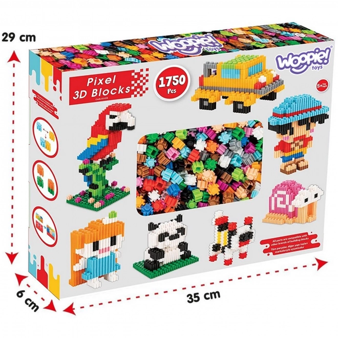 3D stavebnice PIXEL 1750 ks