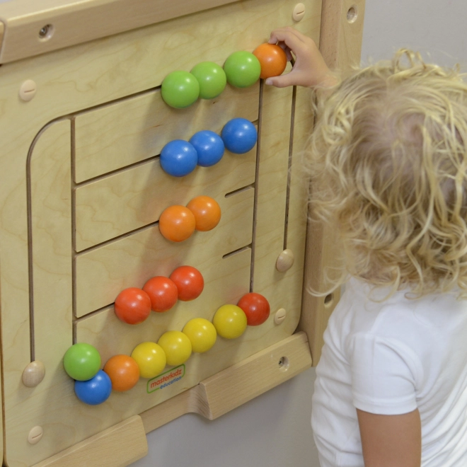 Edukační nástěnná tabule s kuličkami Montessori