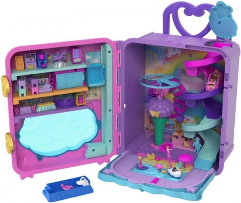 polly pocket prázdninový kurort ve vozíčku roll away