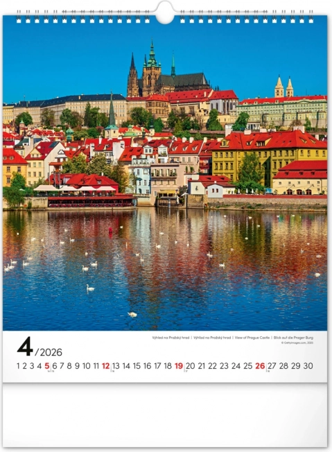 Nástěnný kalendář Praha 2026