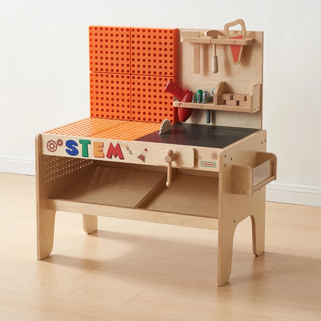Dřevěná dílna XXL Montessori STEM s nástroji