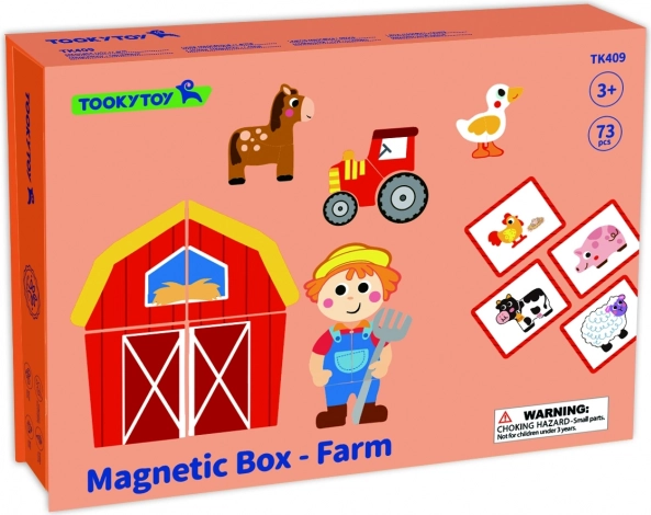 Tooky Toy Magnetická Skládačka Farma Puzzle