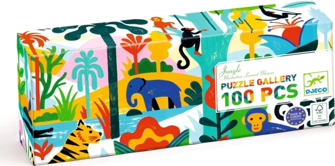 DJECO Panoramatické puzzle Džungle 100 dílků