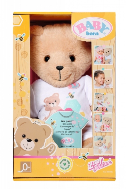 Medvídek BABY Born v bílém oblečení