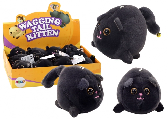 Plyšová kočka Stretch Jumping Mascot Black