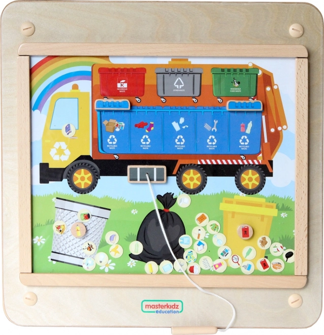 Edukativní tabule pro děti Montessori - Třídění odpadu