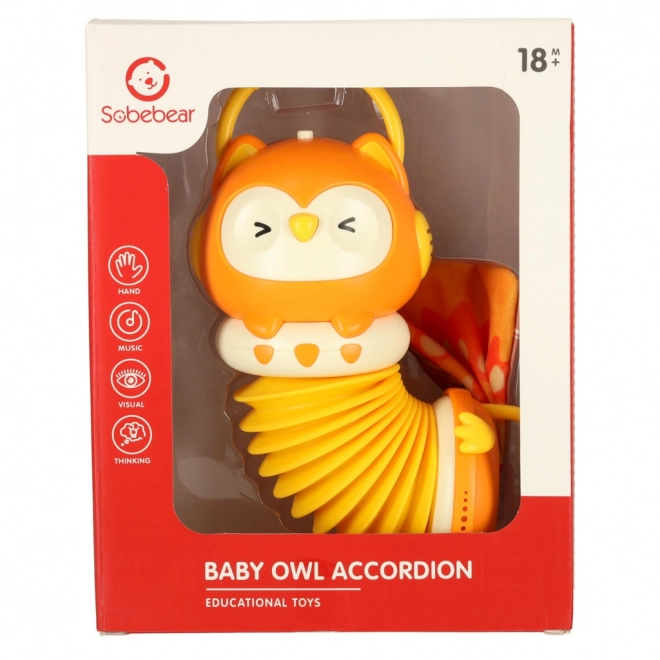 Dětský akordeon Sova oranžová