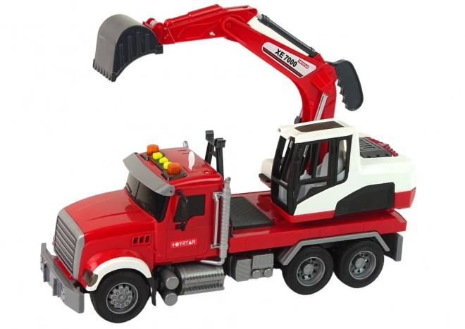 Nákladní automobil s bagrem traktor bagr zvuková světla