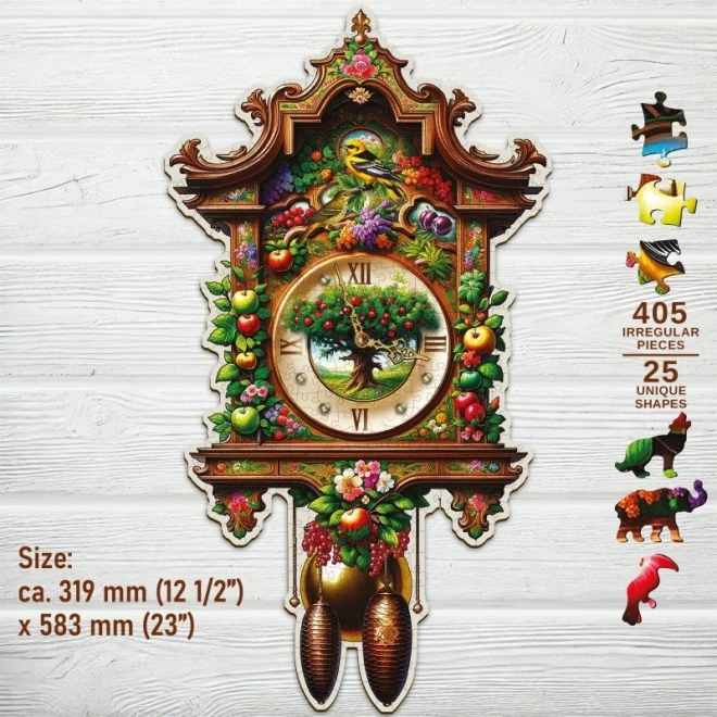 Dřevěné puzzle Hodiny kukačky