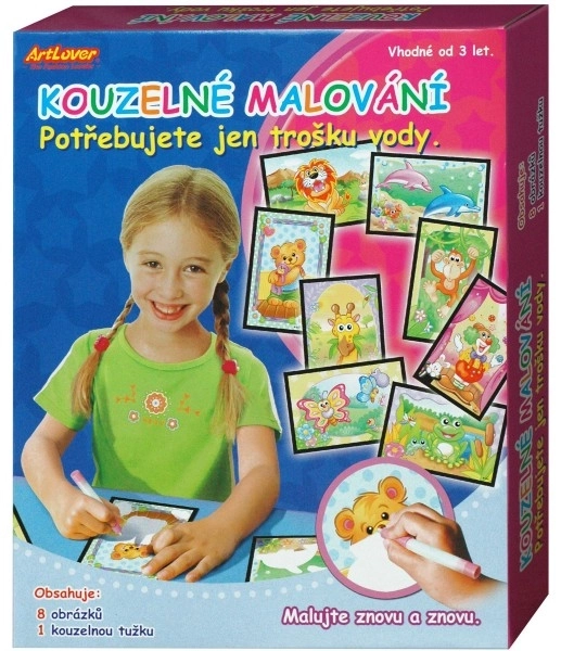 Kouzelné malování vodou ARTLOVER - sada na opakované malování