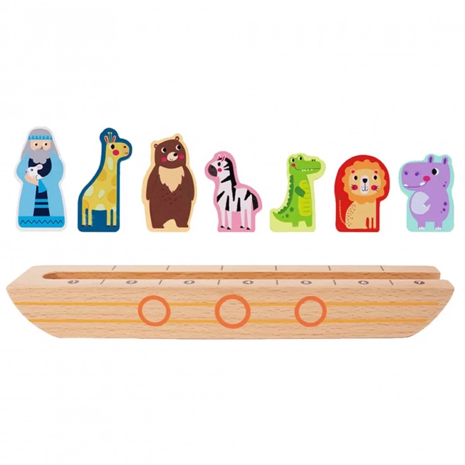 Tooky Toy dřevěná logická hra s Noemem a zvířaty