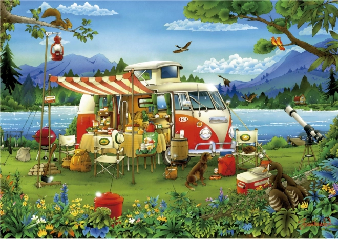 EDUCA Puzzle Kempování 1000 dílků