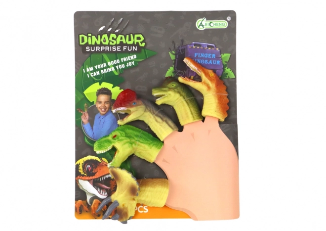 Gumové smyslové loutky Finger Dinosaurs
