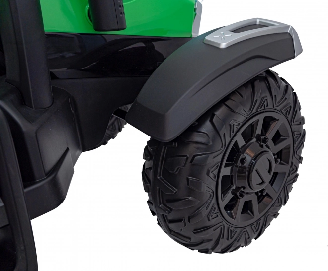 Dětský traktor s přívěsem zelený