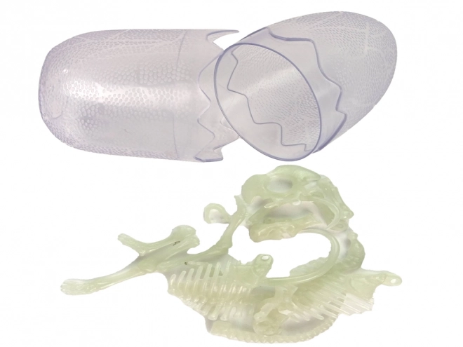 Svítící 3D kostra mamuta v plastovém vejci