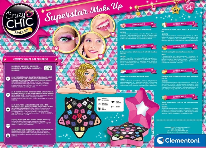 Clementoni Crazy Chic superstar make up hvězda