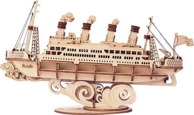 RoboTime dřevěné 3D puzzle Zaoceánský parník
