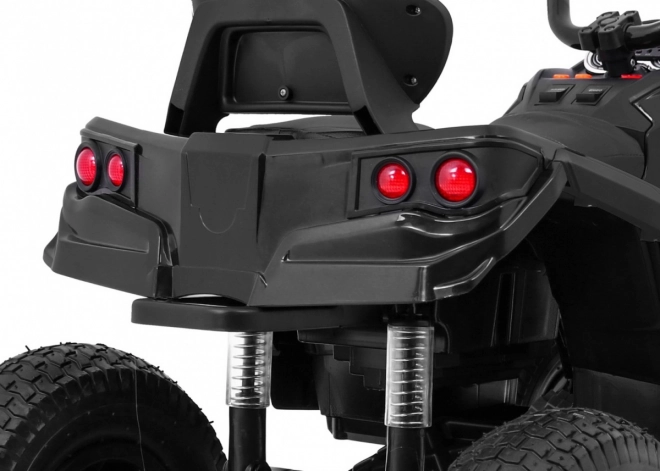 Dětská čtyřkolka ATV Air battery quad Black + nafukovací kola + rádio MP3 + pomalý start